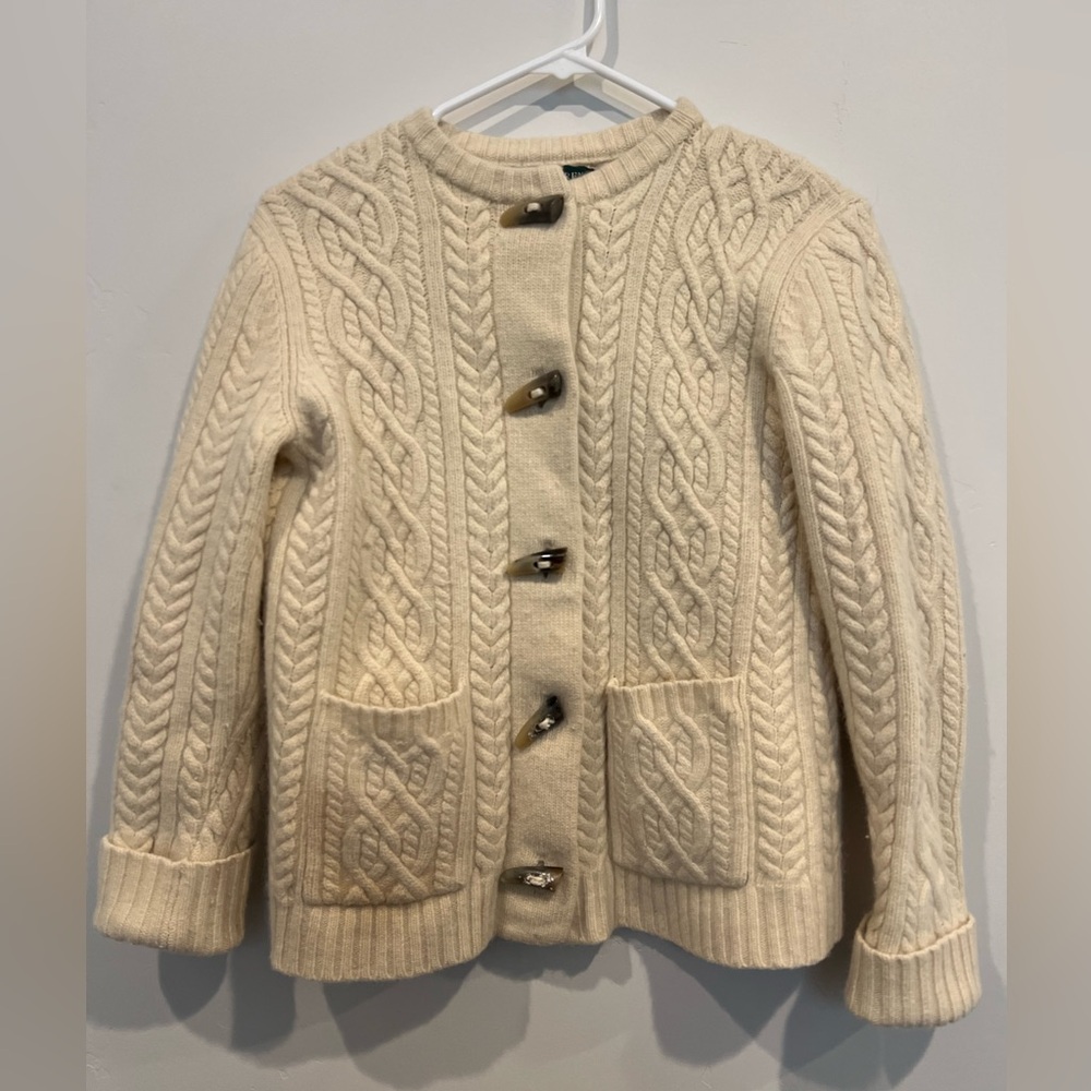 Vintage Lauren Ralph Lauren Merino Wool Sweater with Horn Buttons
